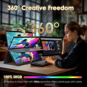 D15 Portable Dual View Monitor Extender 15.6